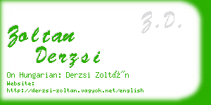 zoltan derzsi business card